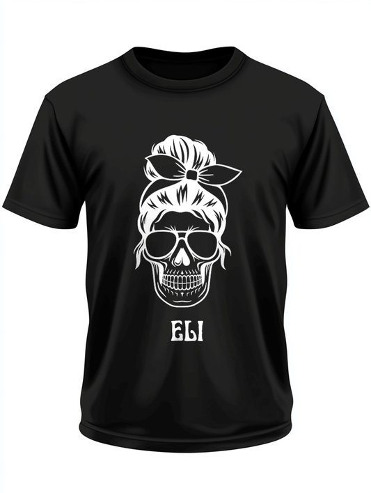 Personalized ELI Rockabilly Skull T-Shirt