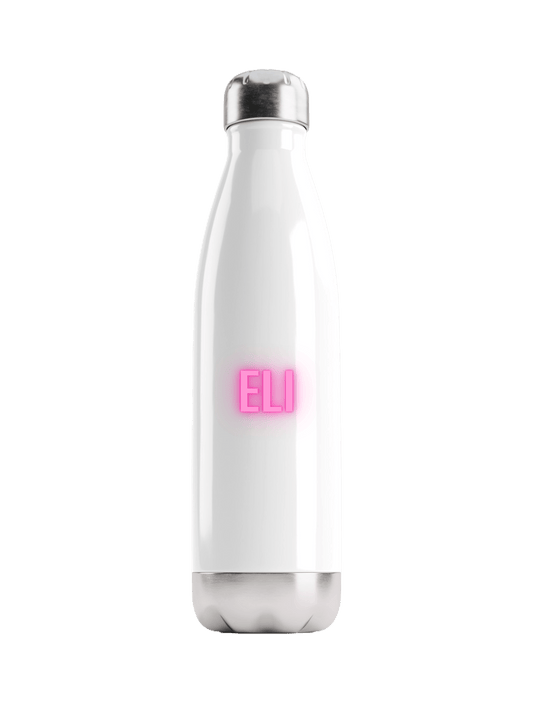 Personalized ELI Neon-Pink Water Bottle