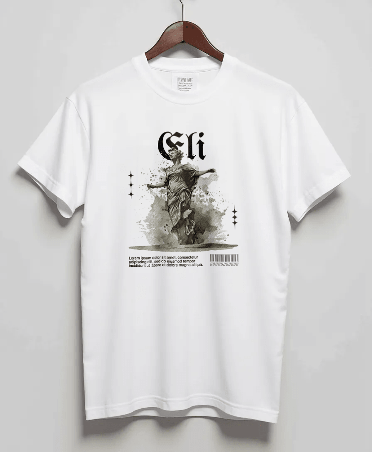 Personalized ELI Blackletter Typography T-Shirt