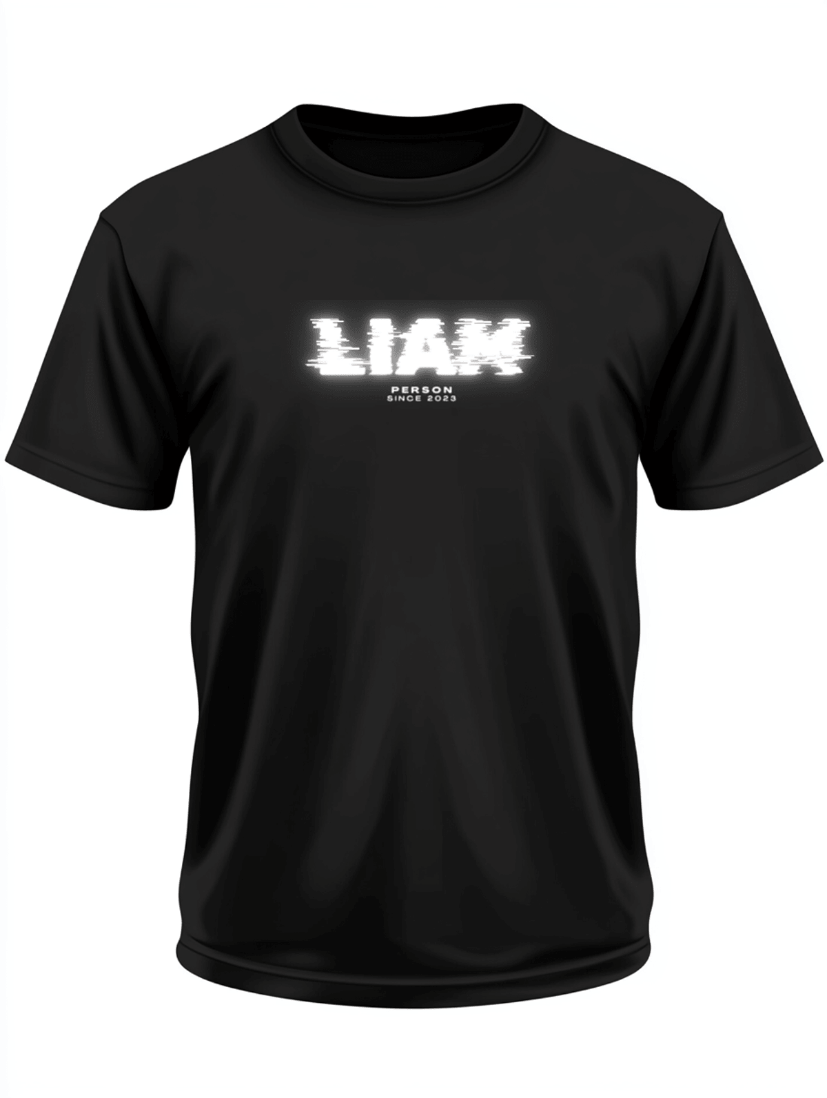 Personalized LIAM Glitch-Style T-Shirt
