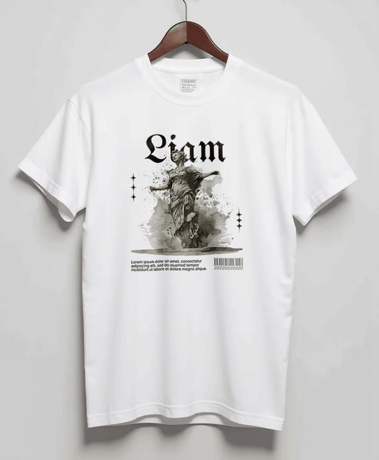 Personalized LIAM Blackletter Typography T-Shirt