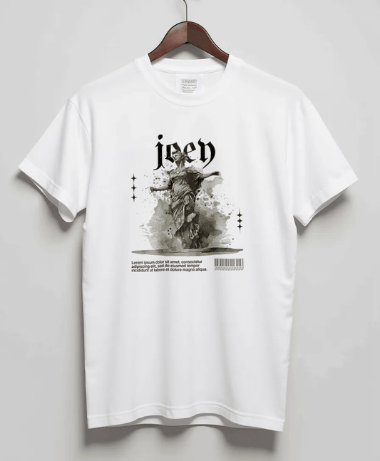 Personalized JOEY Blackletter Typography T-Shirt