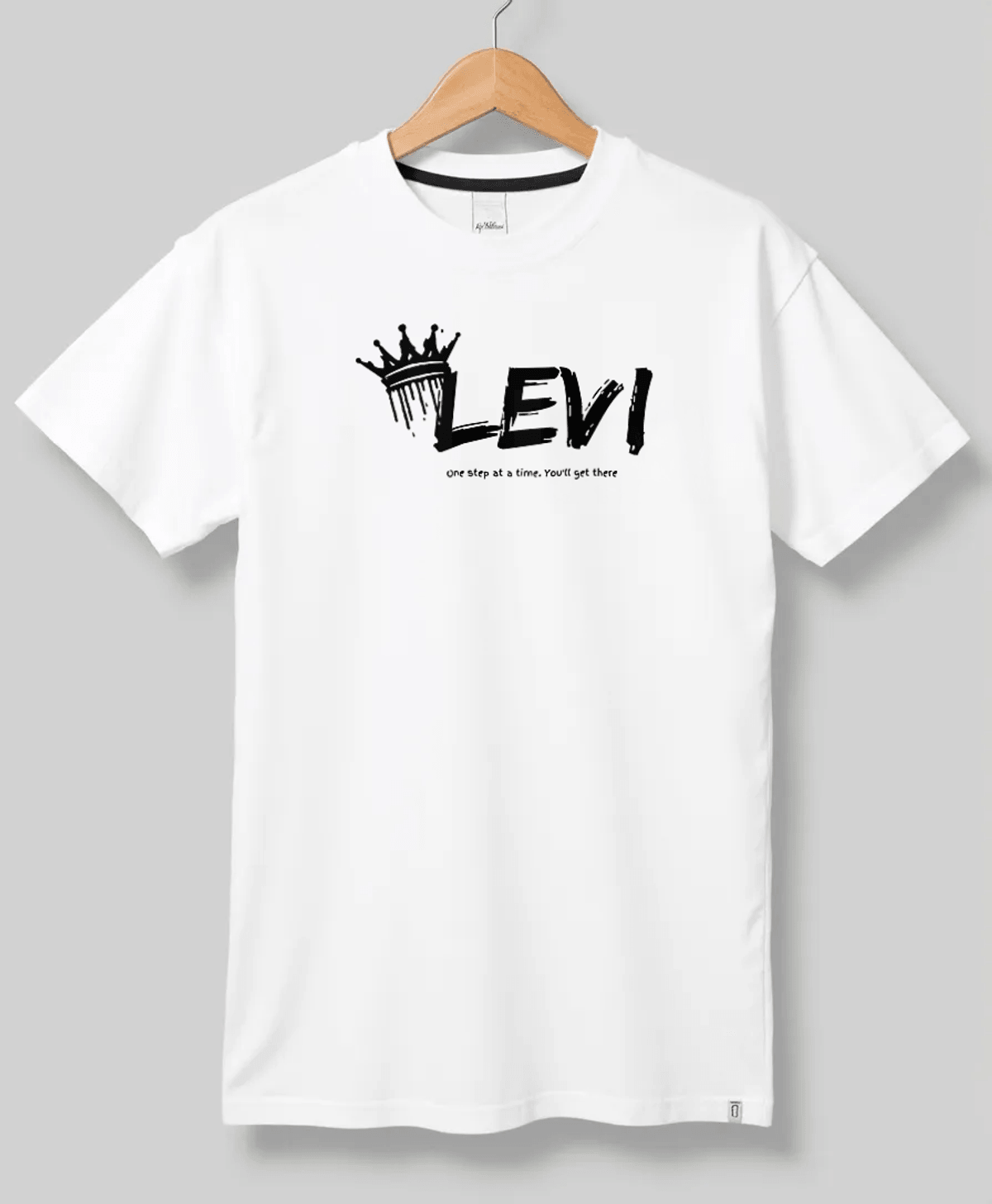 Personalized LEVI T-Shirt with Crown Design