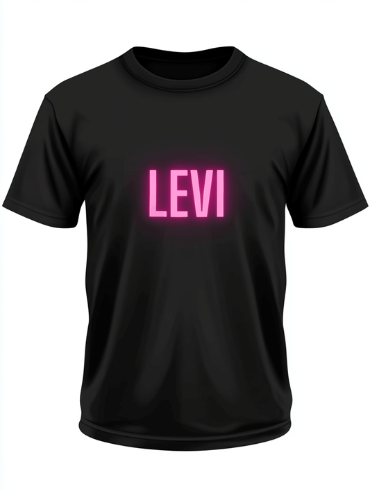 Personalized LEVI Neon-Pink T-Shirt