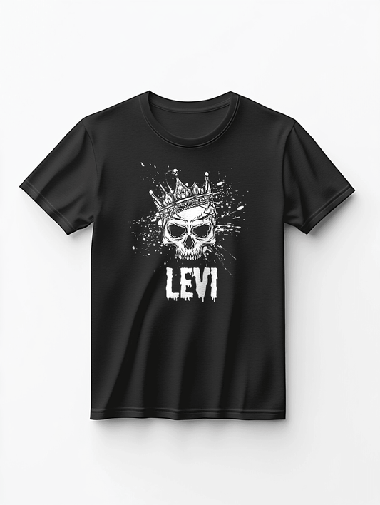 Personalized LEVI Skull T-shirt