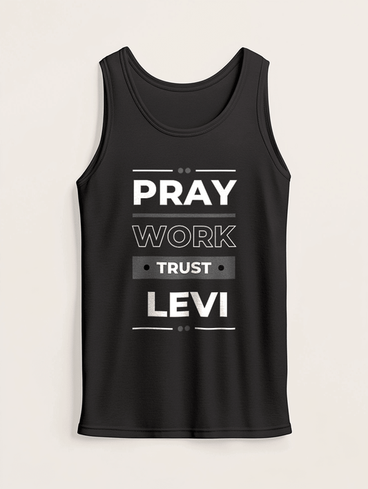 Personalized LEVI Pray Work Trust Tank Top
