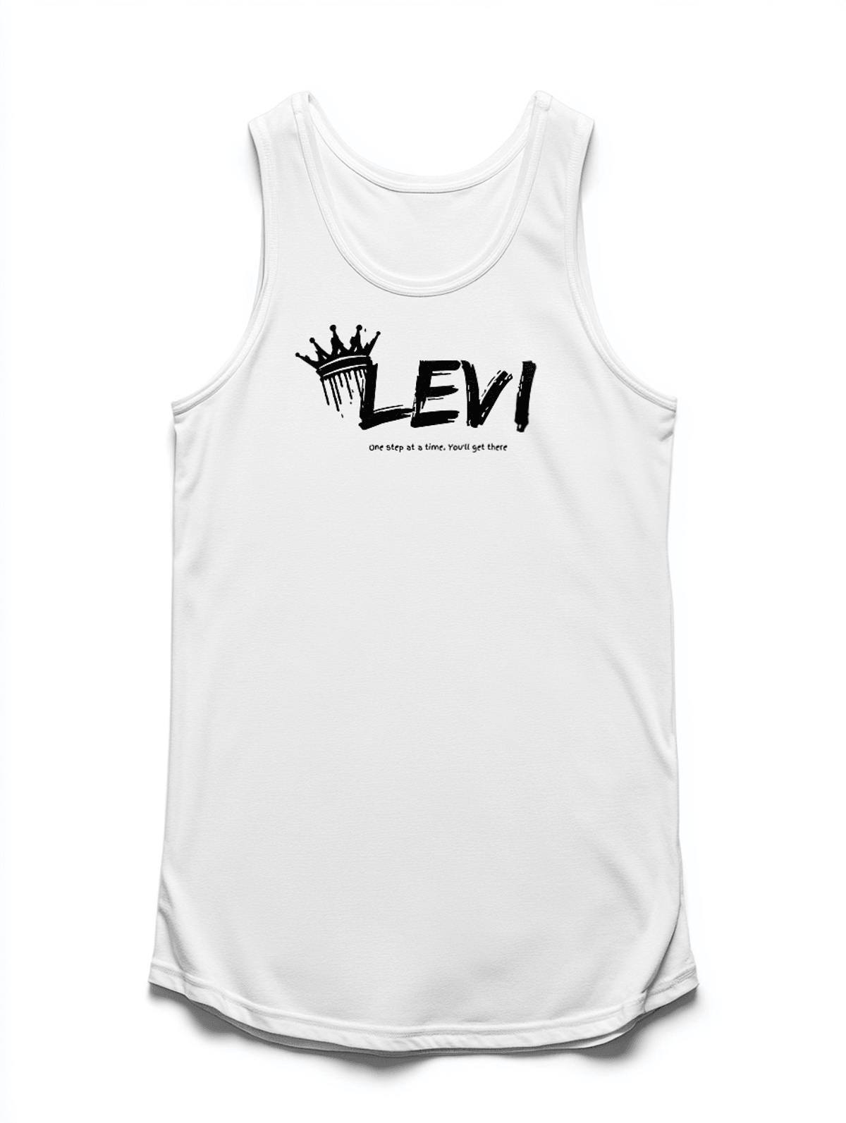 Personalized LEVI Tank Top with Crown Design