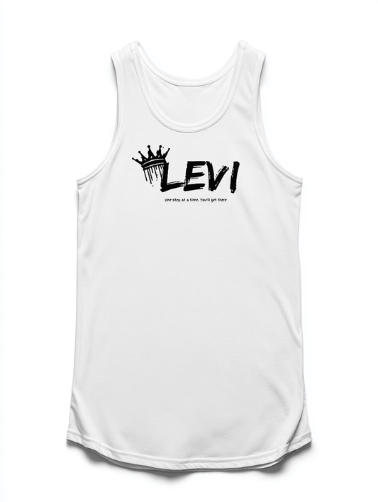 Personalized LEVI Tank Top with Crown Design