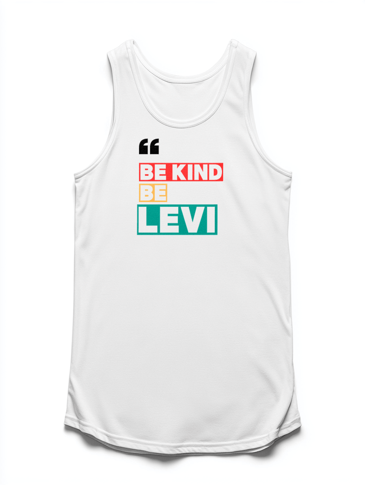 Personalized LEVI Be Kind Tank Top