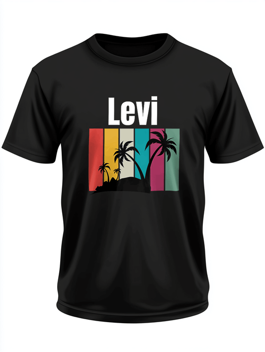Personalized LEVI Retro Beach T-Shirt