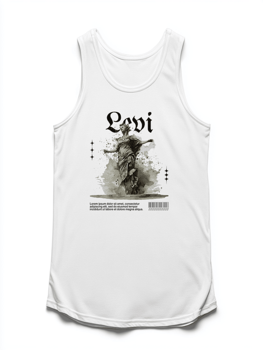 Personalized LEVI Gothic Statue Tank Top