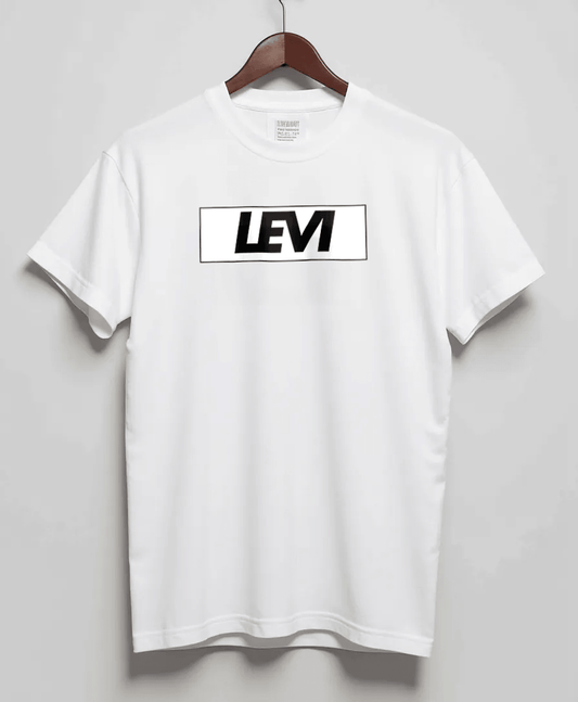 Personalized LEVI Bold Lettering T-Shirt