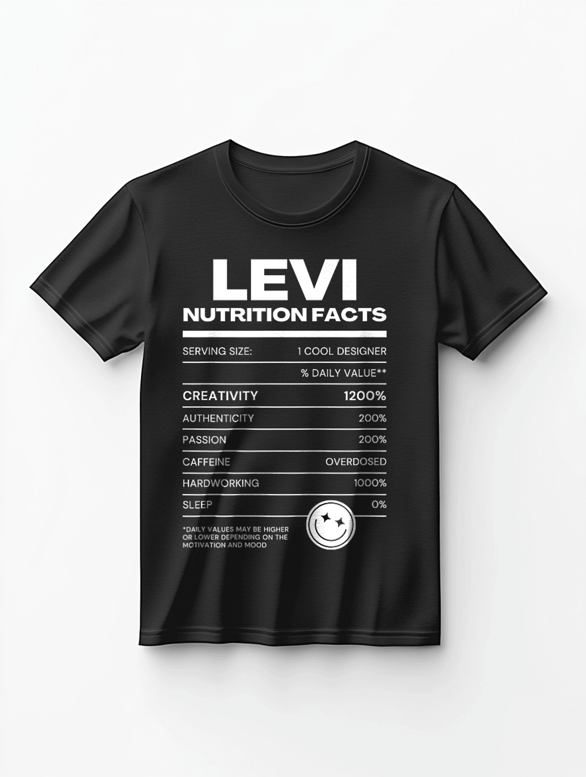 Personalized LEVI Nutrition-Label Graphic Tee