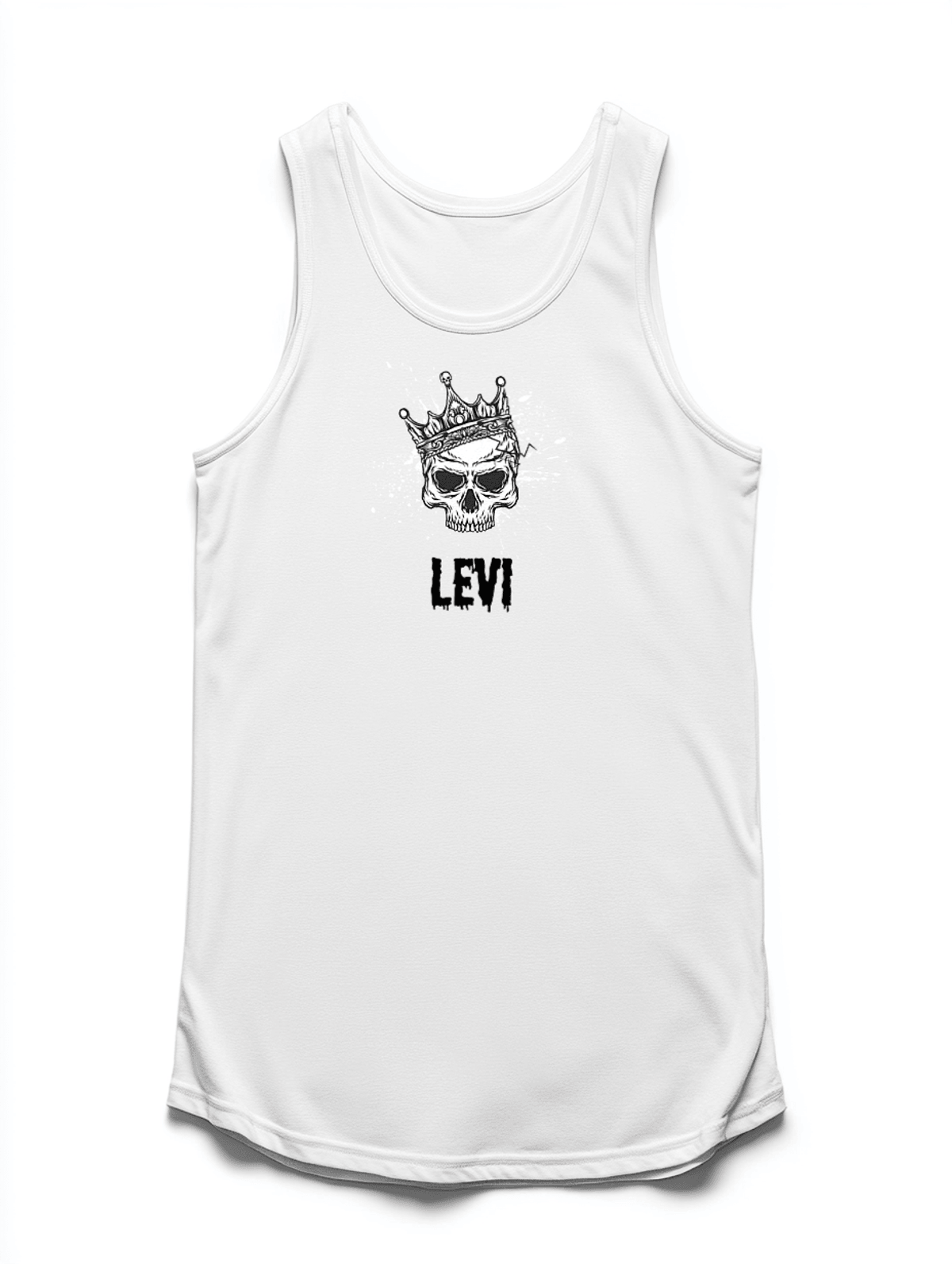 Personalized LEVI Skull Crown Tank Top
