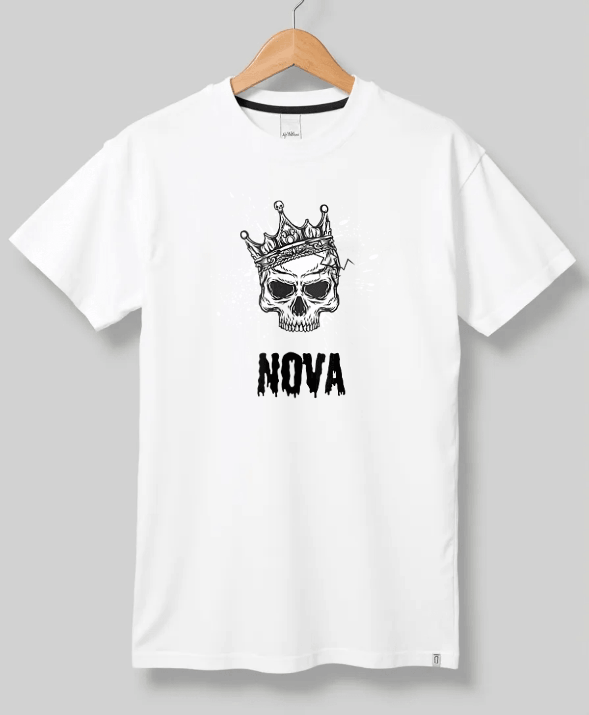 Personalized NOVA T-Shirt with Crowned Skull
