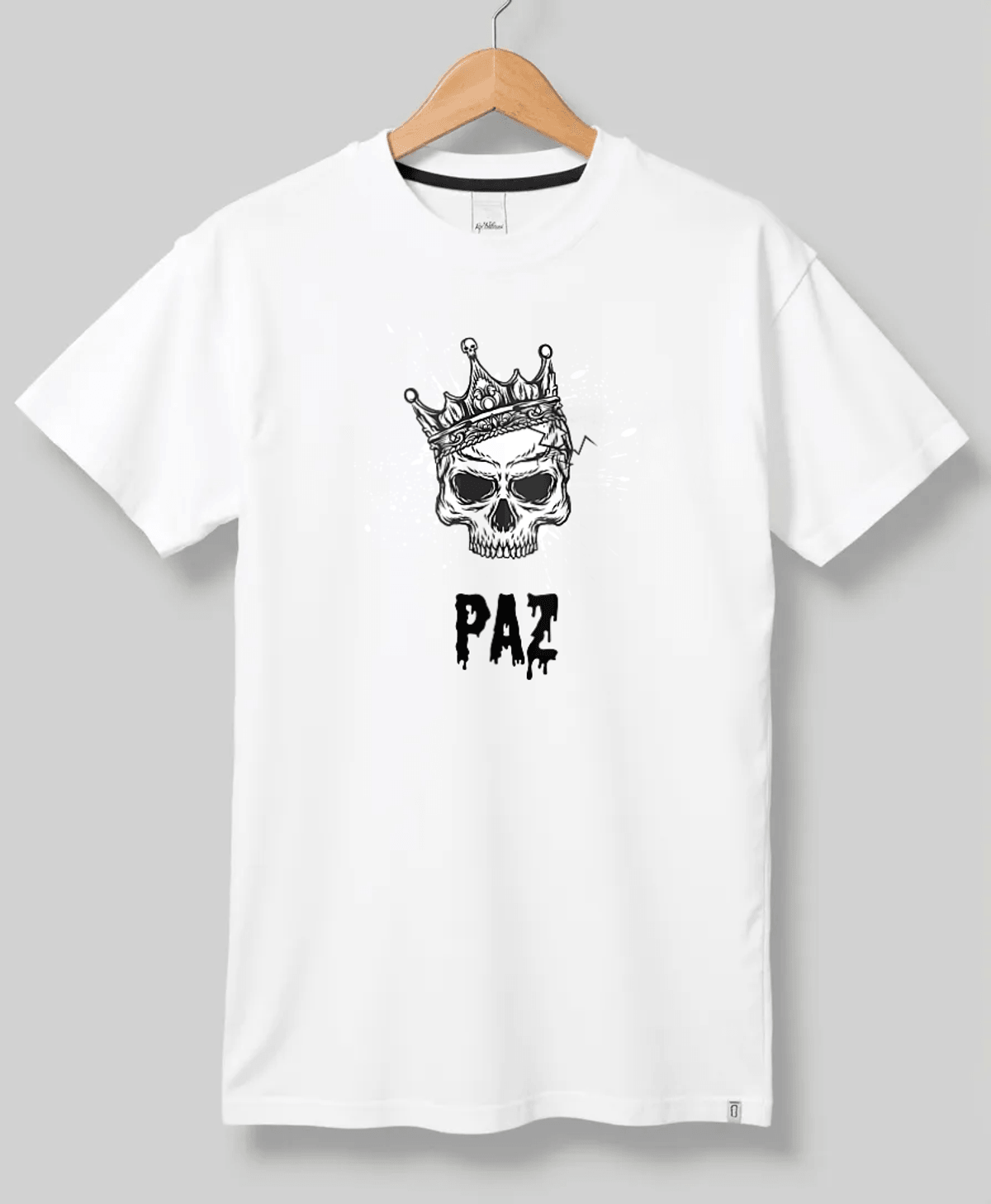 Personalized PAZ T-Shirt with Crowned Skull
