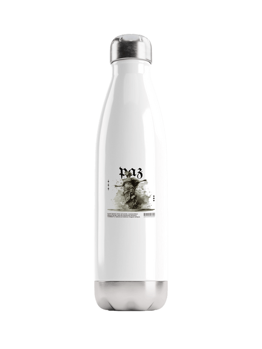 Personalized PAZ Water Bottle with Classical Illustration