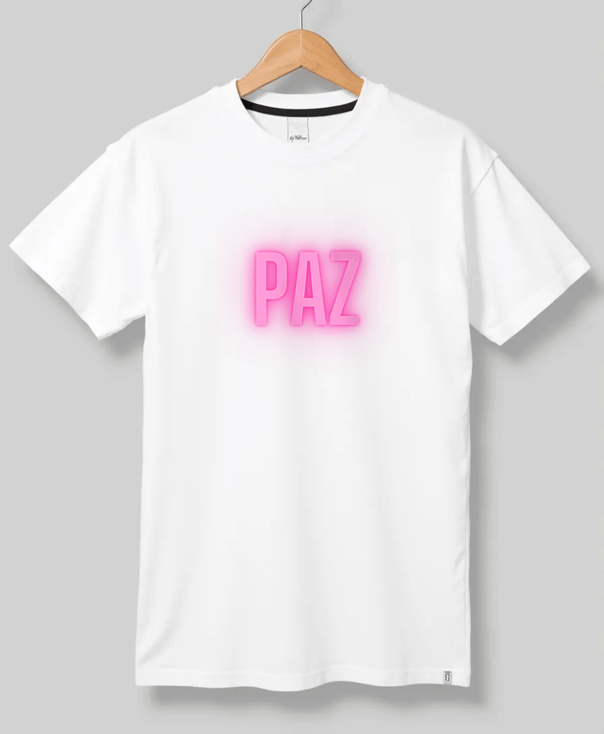 Personalized PAZ Neon-Pink Lettering T-Shirt