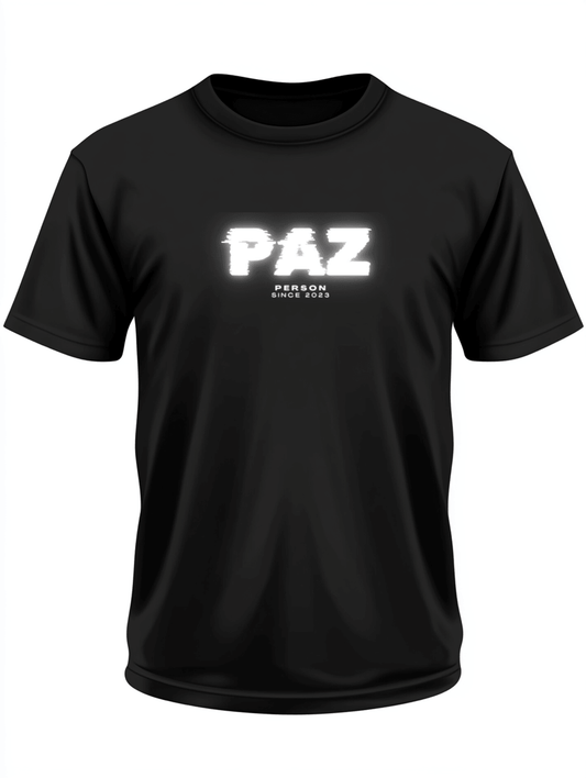 Personalized PAZ Glitch-Style T-Shirt