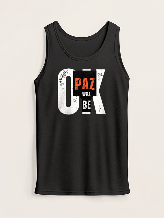 Personalized PAZ Distressed OK Tank Top