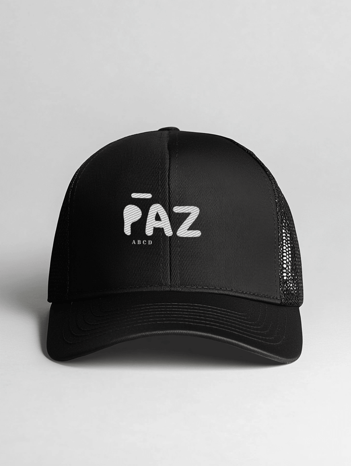 Personalized PAZ Black Trucker Cap