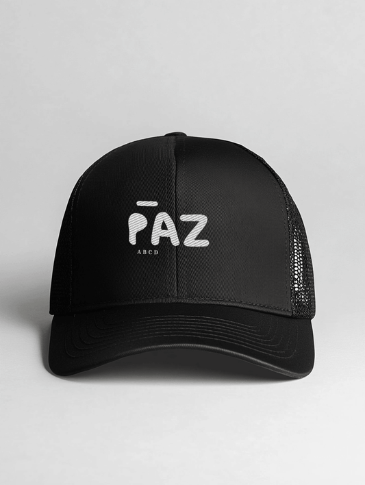 Personalized PAZ Black Trucker Cap