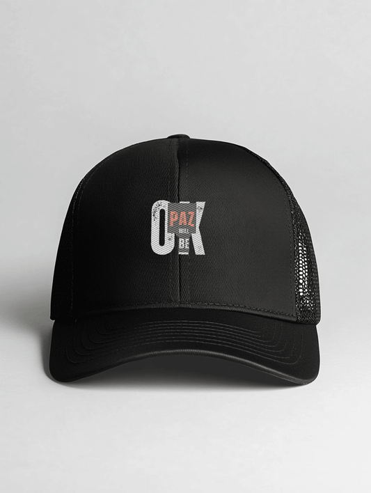 Personalized PAZ Black Trucker Hat