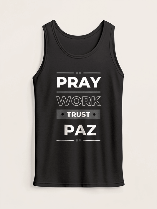 Personalized PAZ Pray Work Trust Tank Top