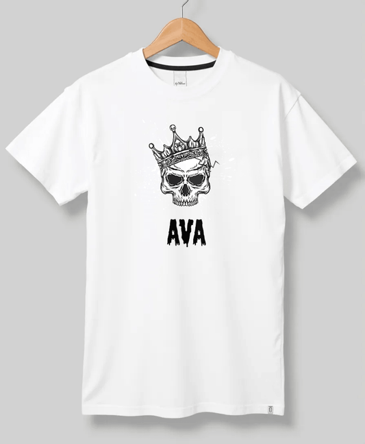 Personalized AVA T-Shirt with Crowned Skull