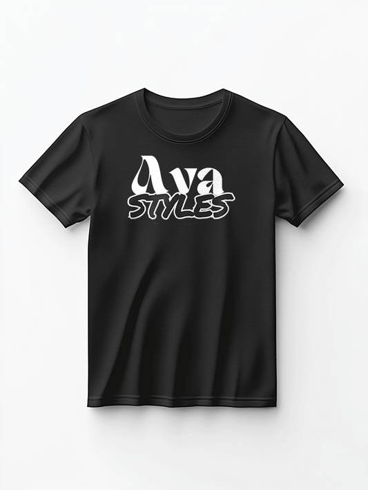 Personalized AVA T-Shirt in Black and White