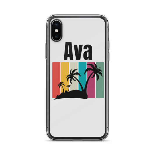 Personalized AVA Retro Island Phone Case