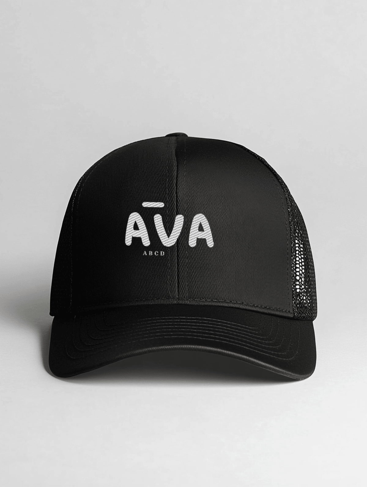 Personalized AVA Black Trucker Cap