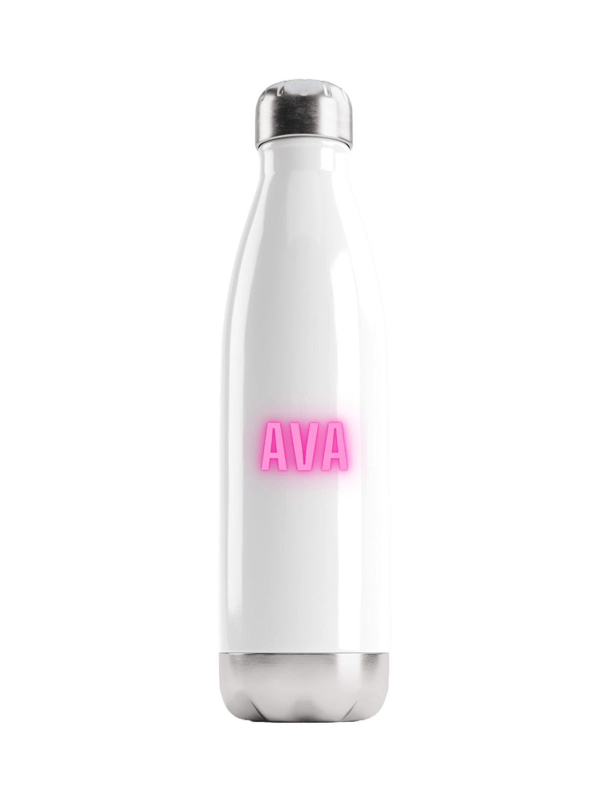 Personalized AVA Neon-Pink Water Bottle