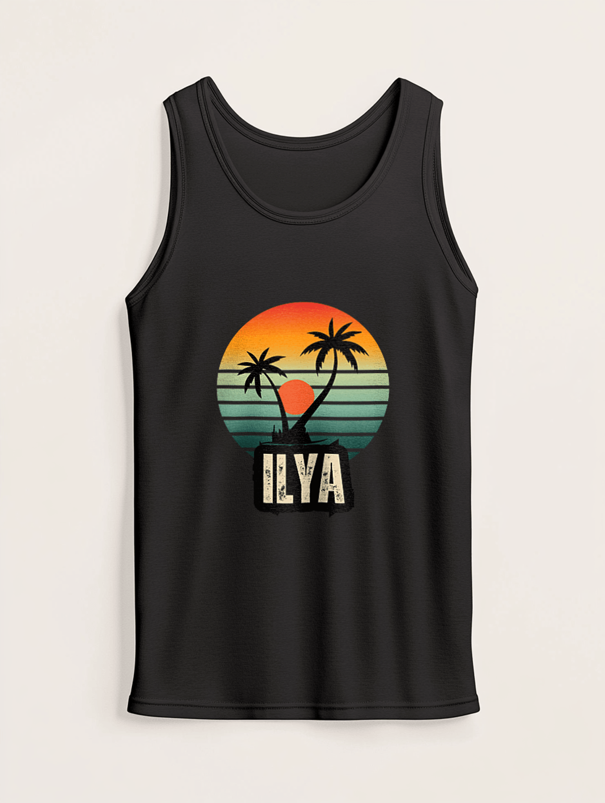 Personalized ILYA Vintage Sunset Tank Top