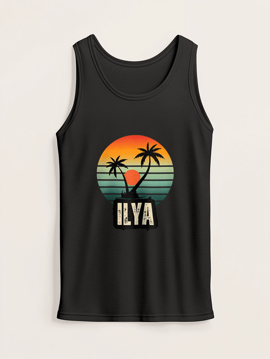 Personalized ILYA Vintage Sunset Tank Top