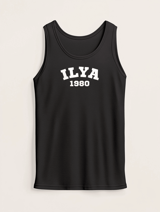 Personalized ILYA 1980 Vintage Sport Tank Top