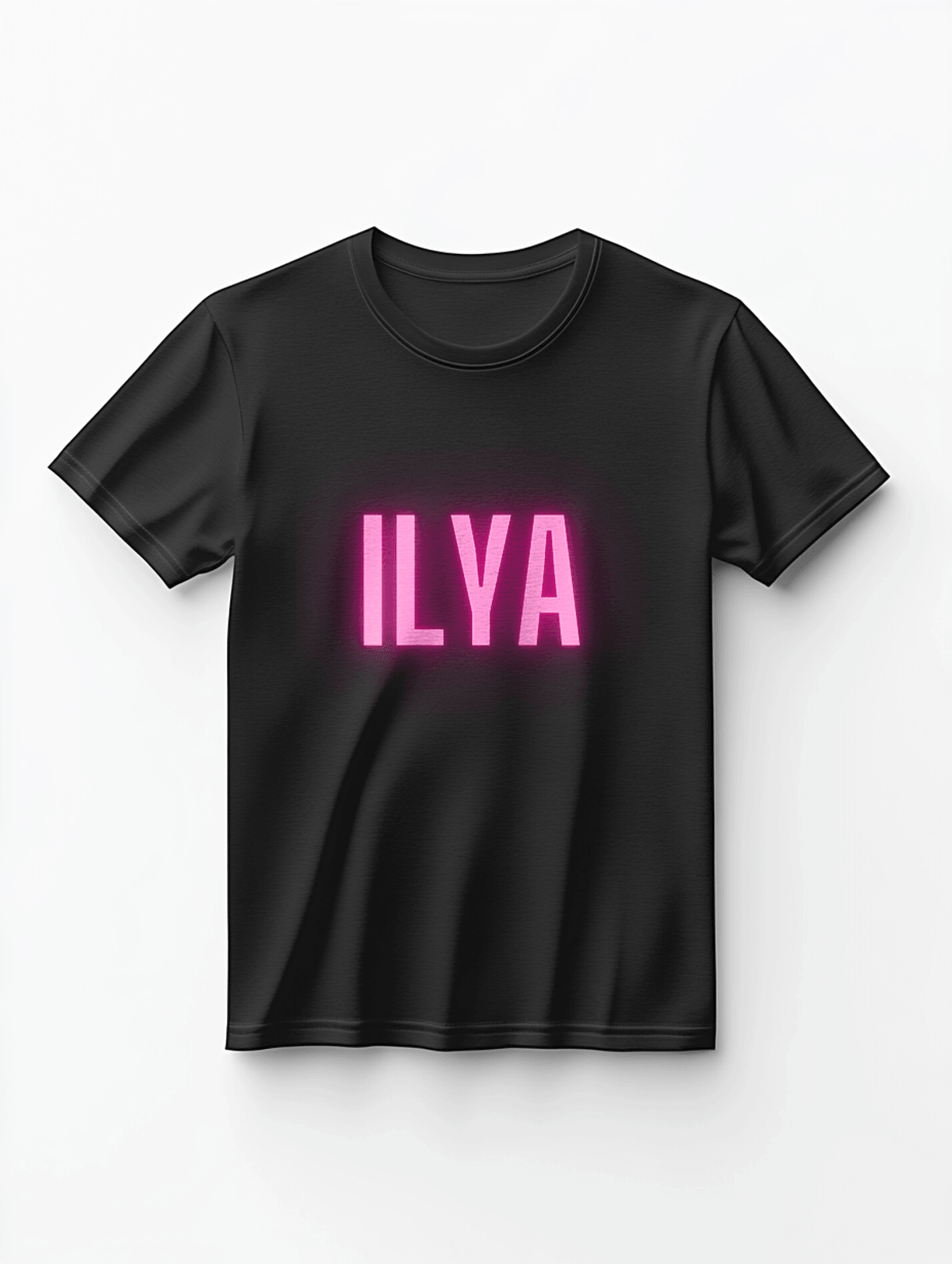 Personalized ILYA Neon-Pink T-Shirt