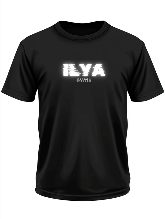 Personalized ILYA Glitch-Style T-Shirt