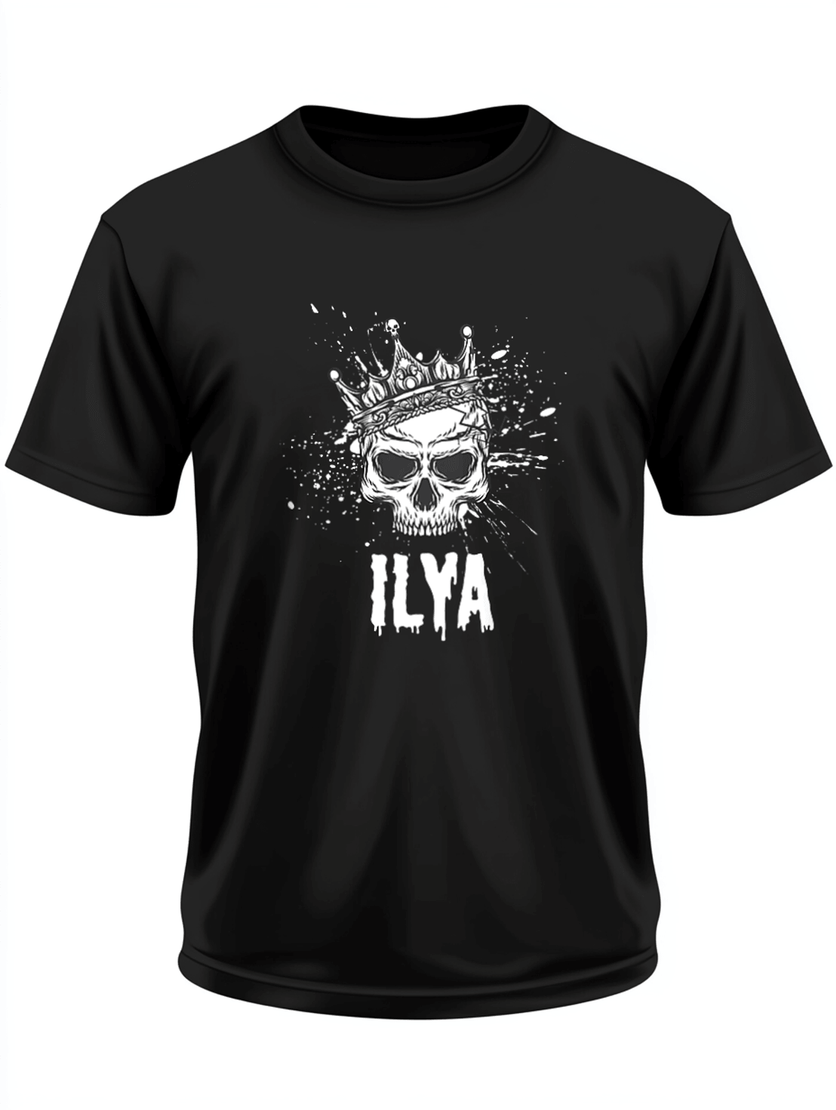 Personalized ILYA Skull Crown T-Shirt