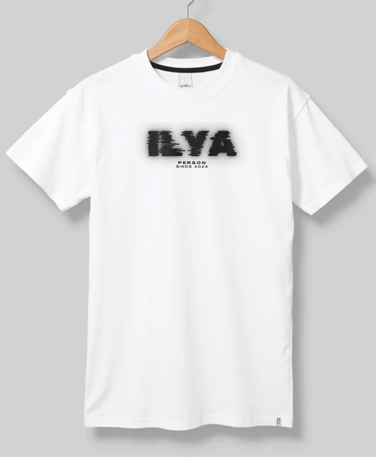 Personalized ILYA Glitch-Style T-Shirt