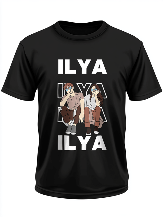 Personalized ILYA T-Shirt with Playful Illustration