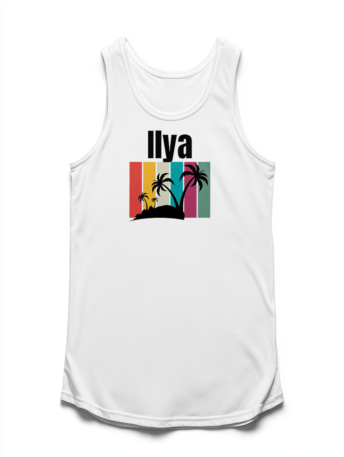 Personalized ILYA Retro Sunset Tank Top