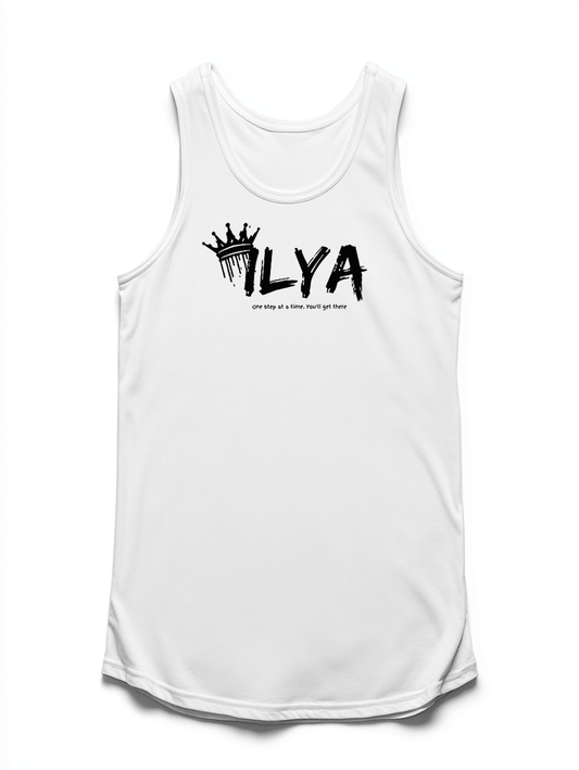 Personalized ILYA Tank Top with Crown Design