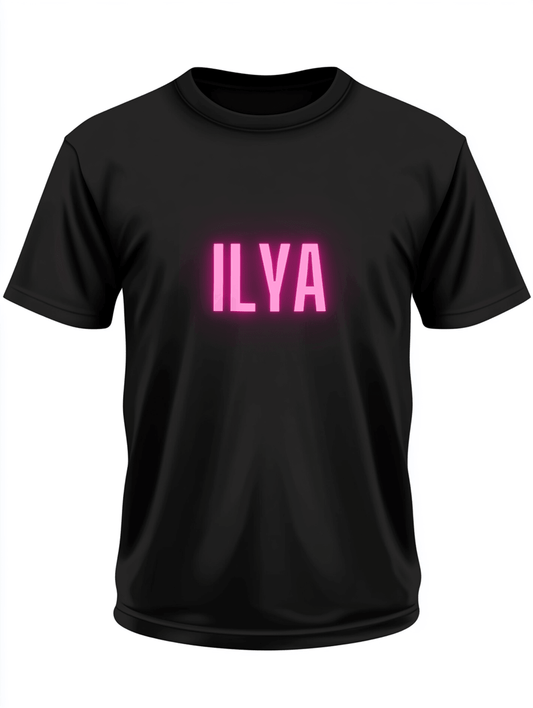 Personalized ILYA Neon-Pink T-Shirt
