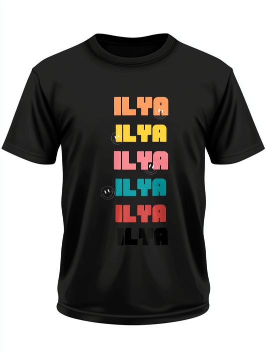 Personalized ILYA Retro Pop T-Shirt