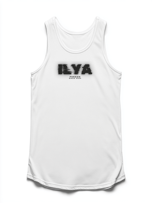 Personalized ILYA Glitch-Style Tank Top