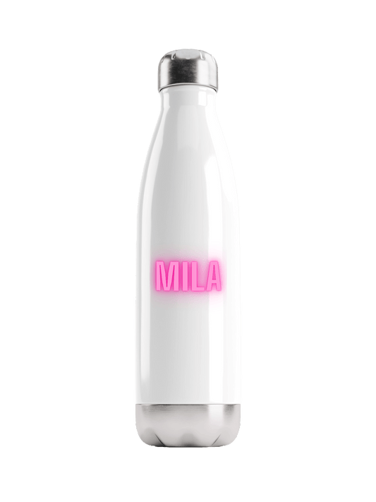Personalized MILA Neon-Pink Water Bottle