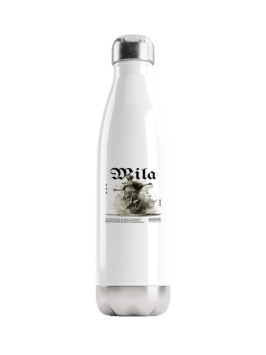 Personalized MILA Water Bottle with Classical Illustration