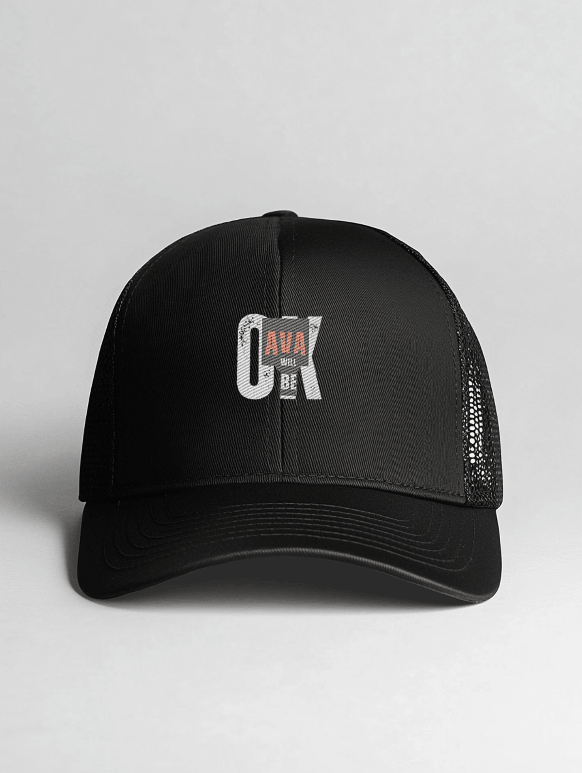 Personalized AVA Black Trucker Hat