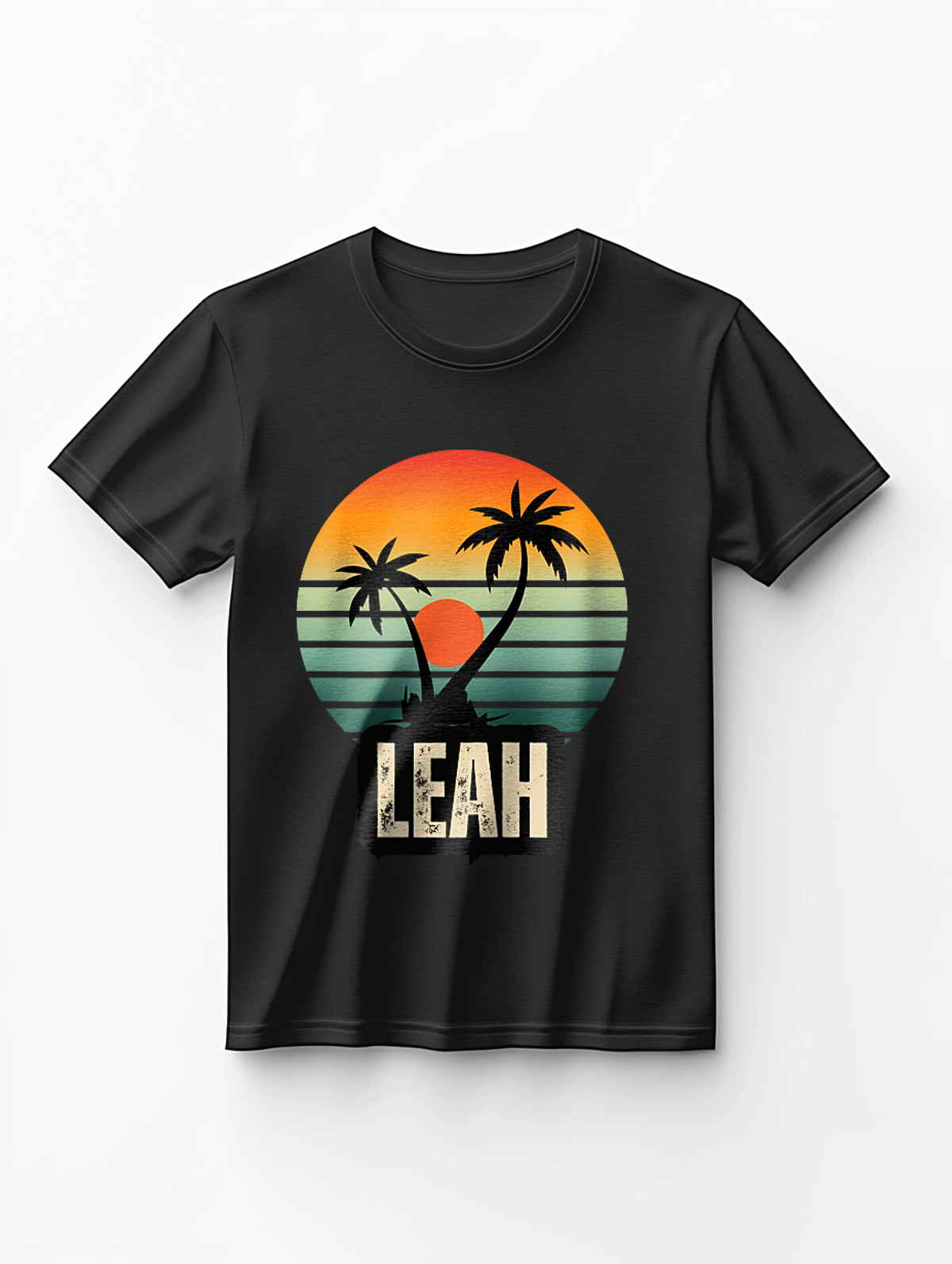 Personalized LEAH Retro Beach Vibe T-Shirt